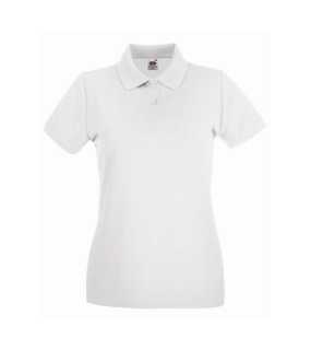 Dámska polokošeľa (FRUIT OF THE LOOM New Lady-Fit Premium Polo ) > biela > S