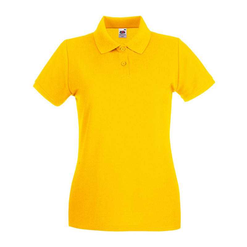 Dámska polokošeľa (FRUIT OF THE LOOM New Lady-Fit Premium Polo )>žltá (sunflower)>S
