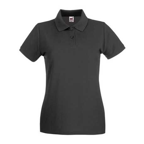 Dámska polokošeľa (FRUIT OF THE LOOM New Lady-Fit Premium Polo )>šedá (lightgraphite)>S
