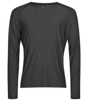 Unisex tričko (Tee Jays Long Sleeve CoolDry Tee) > čierna (melange) > 3XL