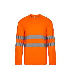 Pánske tričko (VELILLA HV LONG SLEEVE COTTON T-SHIRT) > oranžová (hi-vis) > M
