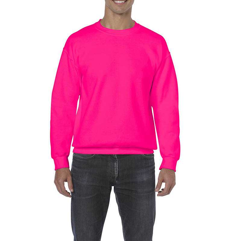 Unisex mikina (GILDAN ADULT CREWNECK SWEATSHIRT) > ružová (safety) > L