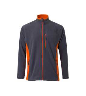 Pánska bunda (VELILLA TWO-TONE FLEECE JACKET) > šedá / oranžová > XL