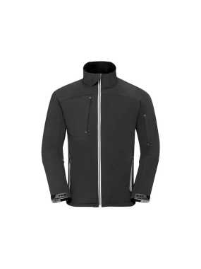 Pánska softshell bunda(RUSSELL COLLECTION Mens Bionic Softshell Jacket)>čierna>M