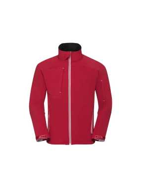 Pánska softshell bunda(RUSSELL COLLECTION Mens Bionic Softshell Jacket)>červená>4XL