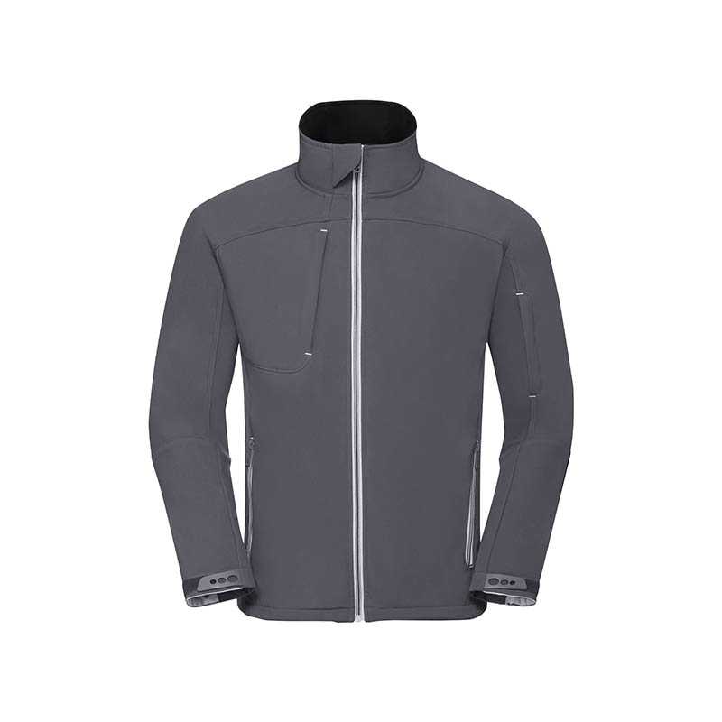 Pánska softshell bunda(RUSSELL COLLECTION Mens Bionic Softshell Jacket)>šedá (iron)>S