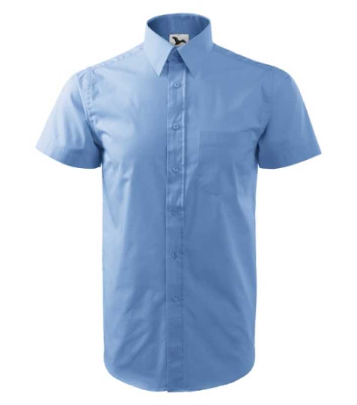 Pánska košeľa (MALFINI Shirt short sleeve) > modrá (nebeská) > 3XL
