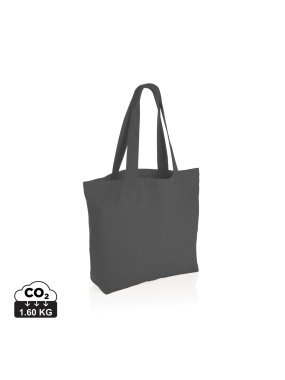 Nefarbená taška s vreckom Impact z 240g recykl. canvas AWARE > šedá (anthracite)