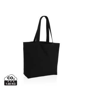 Nefarbená taška s vreckom Impact z 240g recykl. canvas AWARE > čierna