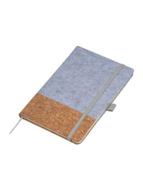 A5 zápisník z korku a plsti > šedá