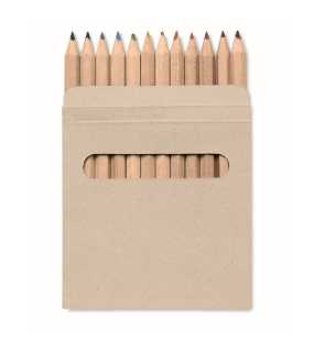 12 pasteliek v krabičke > hnedá