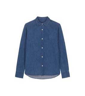 Dámska košeľa (STANLEY\STELLA Stella Denim Shirt) > modrá (mid wash) > M