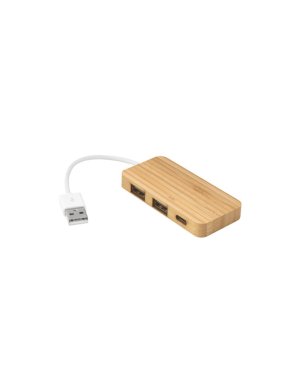 Bambusový USB rozbočovač > prírodná