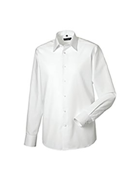 Pánska košeľa(Long Sleeve Easy Care Tailored Oxford RUSSELL) > biela > S