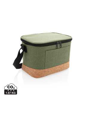 Dvojtónová chladiaca taška s korkovým detailom > zelená