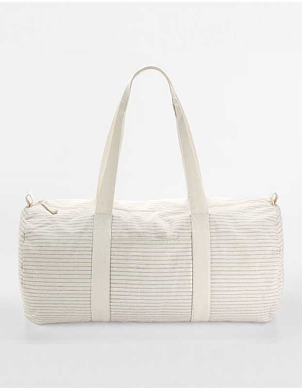 Športová taška (WM Striped Organic Cotton Barrel Bag) > šedá (stripe)