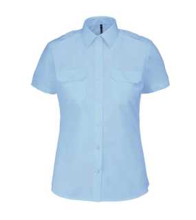 Dámska košeľa (Kariban"LADIES' SHORT SLEEVE PILOT SHIRT") > modrá (sky) > M