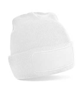 Unisex čiapka (Beechfield Original Patch Beanie) > biela