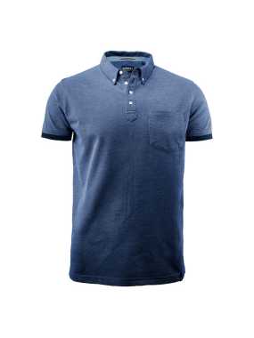 Pánska polokošeľa (James Harvest LARKFORD) > modrá (melange) > XL