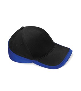 Šiltovka unisex (Beechfield Teamwear Competition Cap) > čierna / modrá (bright royal)