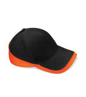 Šiltovka unisex (Beechfield Teamwear Competition Cap) > čierna / oranžová
