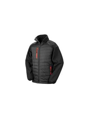 Pánska bunda (RESULT COMPASS PADDED SOFTSHELL JACKET) > čierna / červená > L