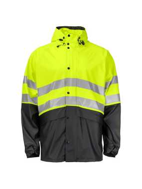 Pánska bunda (PROJOB RAINJACKET SHORT EN ISO 20471) > žltá / čierna > 2XL