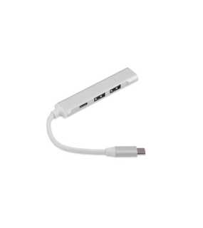Rozbočovač USB HUB s káblom typu C > strieborná