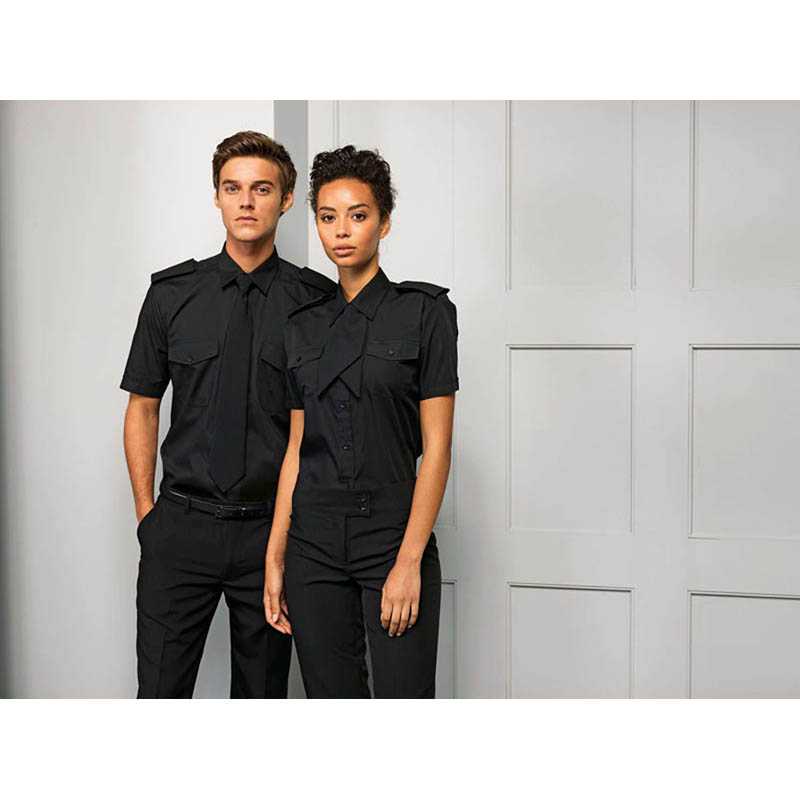 Dámska košeľa (PREMIER LADIES’ SHORT SLEEVE PILOT SHIRT) > čierna > XS