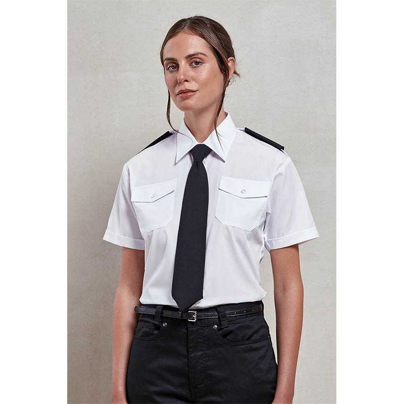 Dámska košeľa (PREMIER LADIES’ SHORT SLEEVE PILOT SHIRT) > biela > XS