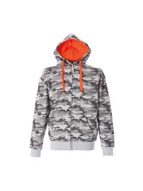 Unisex mikina (NEW KANSAS by JR) > šedá (camouflage) > L
