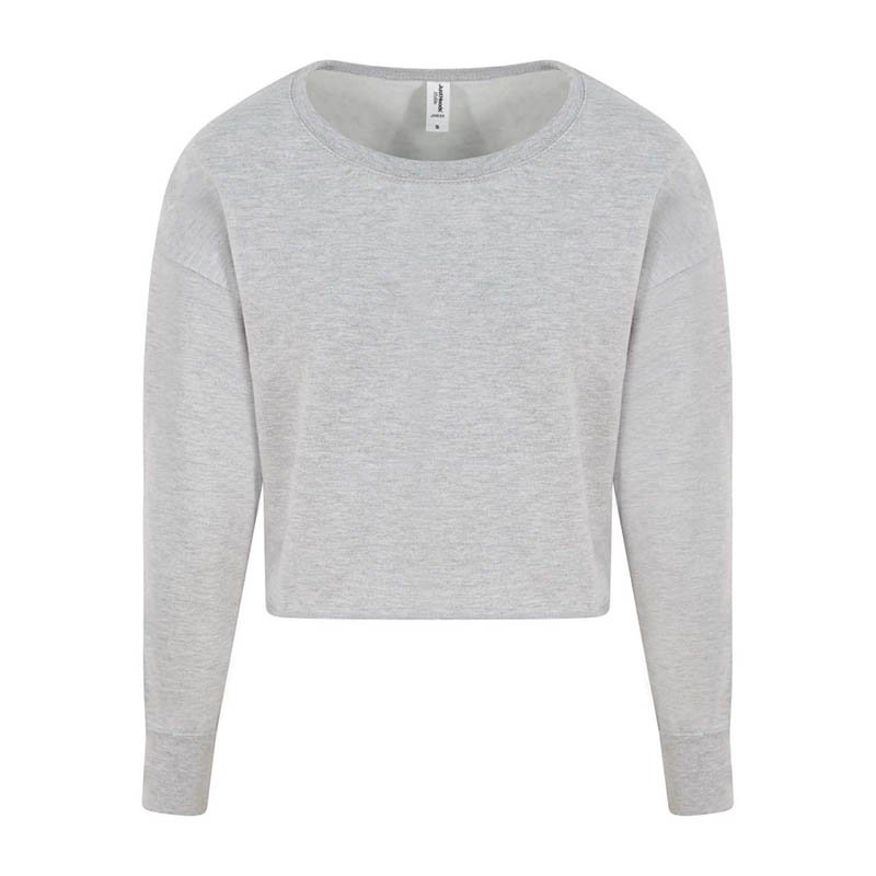 Dámska mikina (Just Hoods WOMEN'S CROPPED SWEAT) > šedá (heather) > 2XS