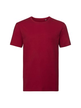 Pánske tričko (RUSSELL Men's Pure Organic Tee)>červená>XS