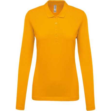 Dámska polokošeľa(KARIBAN LADIES’ PIQUÉ LONG SLEEVE POLO SHIRT) > žltá > 2XL