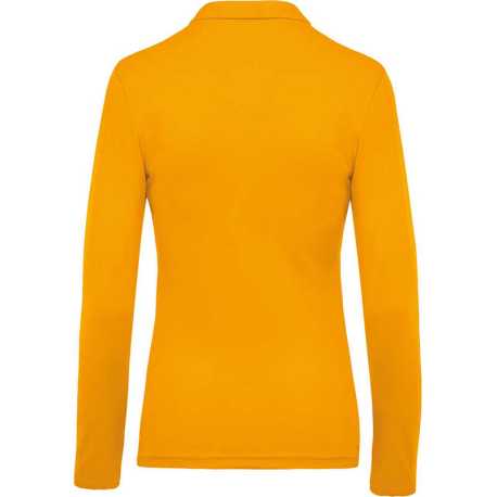 Dámska polokošeľa(KARIBAN LADIES’ PIQUÉ LONG SLEEVE POLO SHIRT) > žltá > 2XL