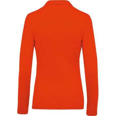 Dámska polokošeľa(KARIBAN LADIES’ PIQUÉ LONG SLEEVE POLO SHIRT) > oranžová > 2XL