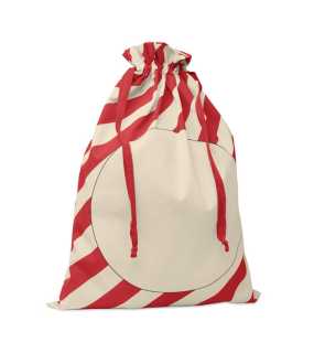 Veľké bavlnené Santa vrecúško > červená