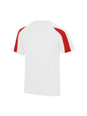 Pánske tričko (Just Cool CONTRAST COOL T) > biela (arctic) / červená (fire) > M