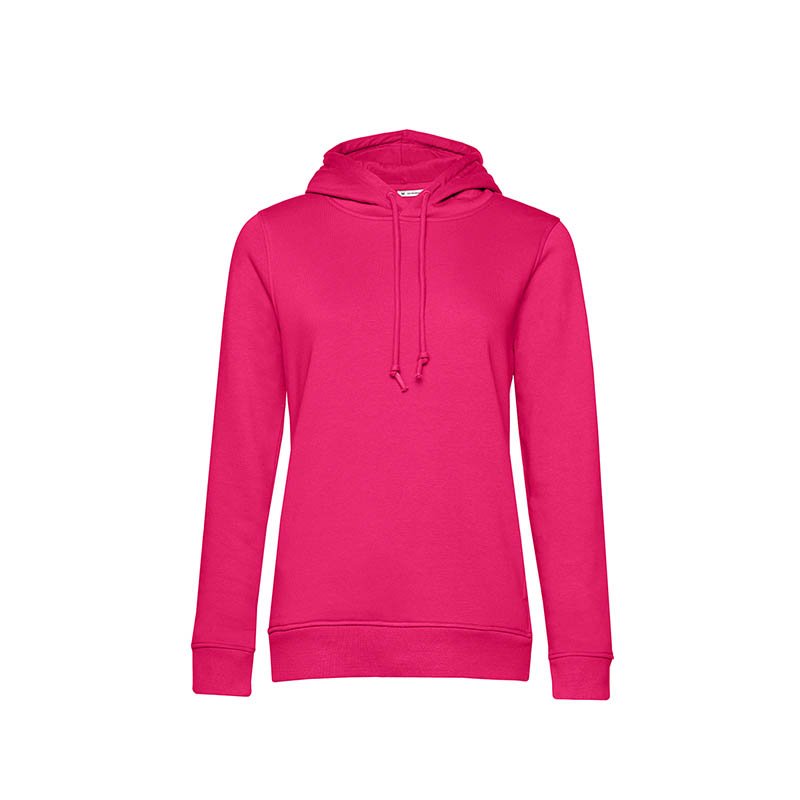 Dámska mikina (B&C Organic Hooded /women)>ružová (magenta)>S
