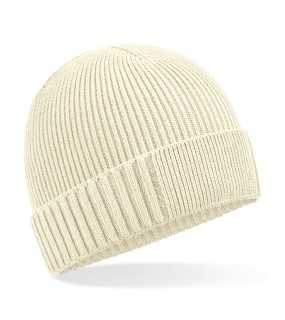 Unisex čiapka (Beechfield Organic Cotton Engineered Patch Beanie) > hnedá (sand)