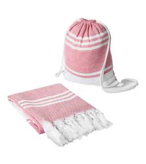 Plážová osuška > červená / biela