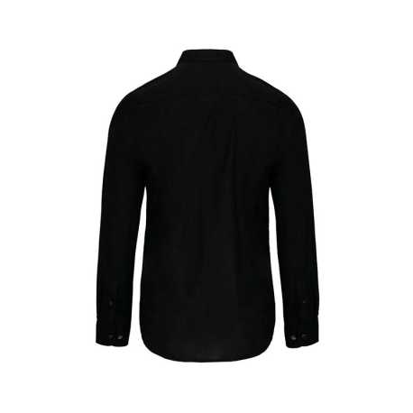 Pánska košeľa (KARIBAN MEN'S LONG SLEEVE MANDARIN COLLAR SHIRT) > čierna > L