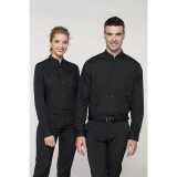 Pánska košeľa (KARIBAN MEN'S LONG SLEEVE MANDARIN COLLAR SHIRT) > čierna > L