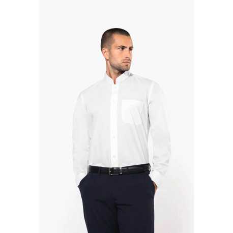 Pánska košeľa (KARIBAN MEN'S LONG SLEEVE MANDARIN COLLAR SHIRT) > čierna > L
