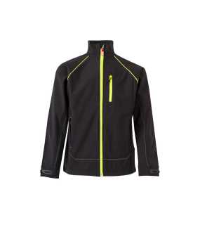 Pánska bunda (VELILLA TWO-TONE SOFT SHELL) > čierna / žltá (hi-vis) > XL