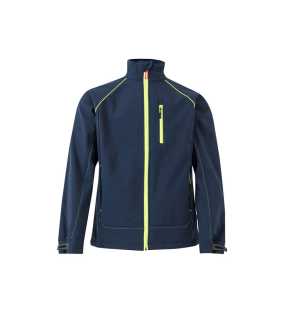 Pánska bunda (VELILLA TWO-TONE SOFT SHELL) > modrá (marine) / žltá (hi-vis) > S
