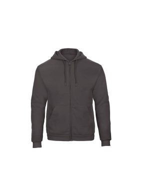Unisex mikina (B&C Hooded full zip sweatshirt 50/50) > šedá (anthracite) > S
