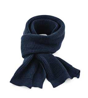 Unisex šál (Beechfield Classic Waffle Knit Scarf) > modrá (french navy) > 175X28 CM