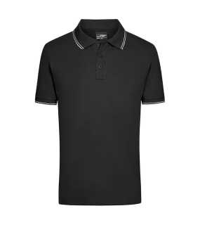 Pánska polokošeľa (DAIBER Men's Polo) > čierna / biela > S