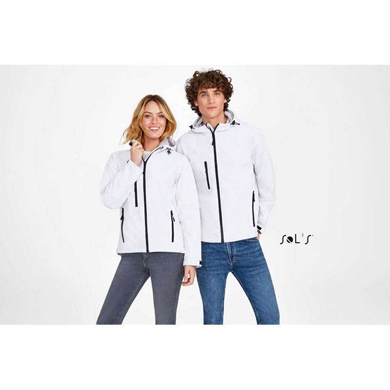 Dámska softshell bunda (SOLS WOMEN WOMENS HOODED SOFTSHELL) > biela > L